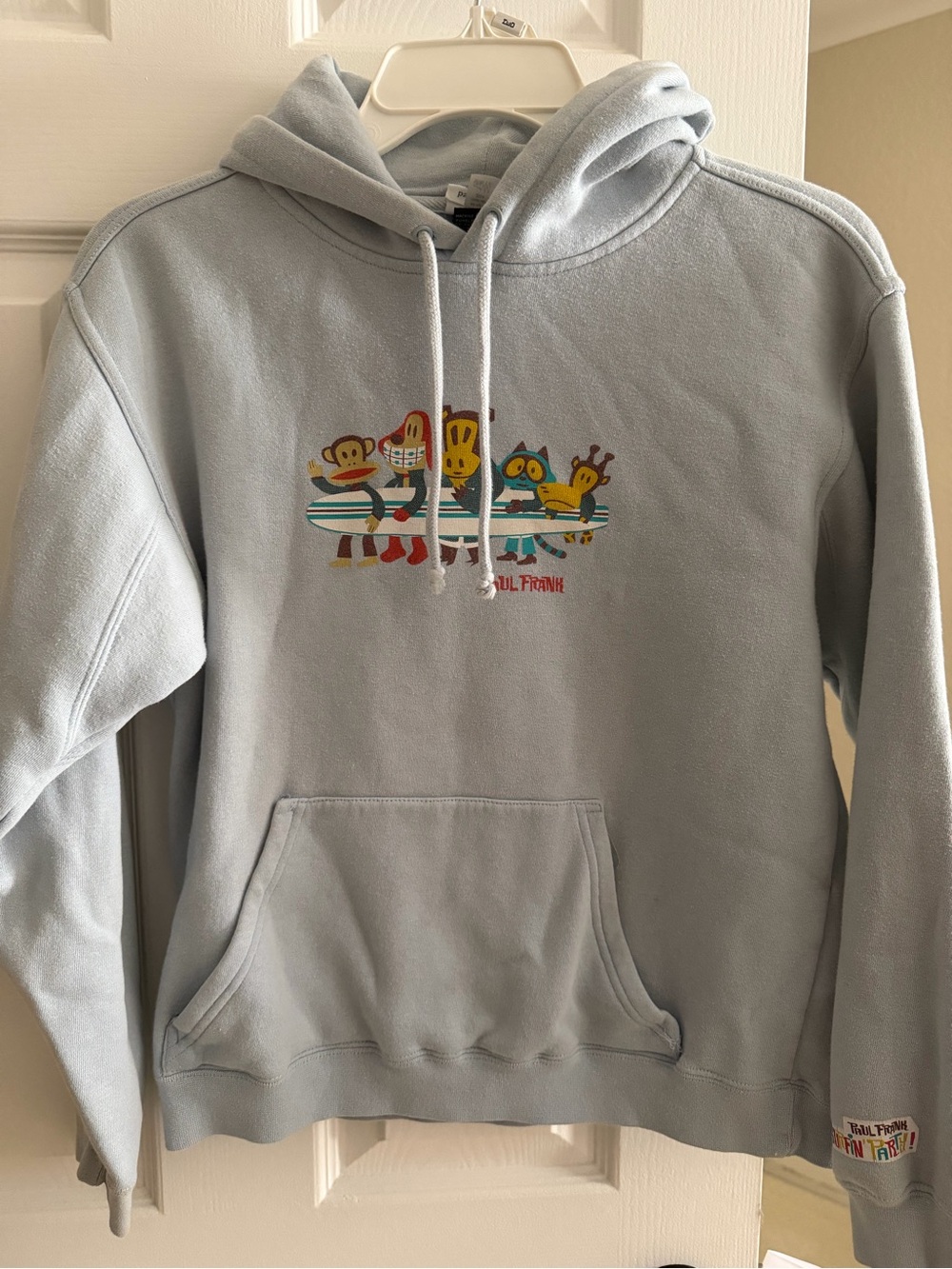 Vintage Paul Frank Light Blue Hoodie c. 2005 (Surf friends with Julius monkey) - Picture 4 of 4